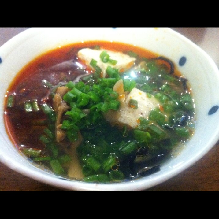ひじきとお豆腐のスープ